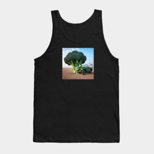 Broccoli eating a Jeep -  Salvador Dali Style Tank Top